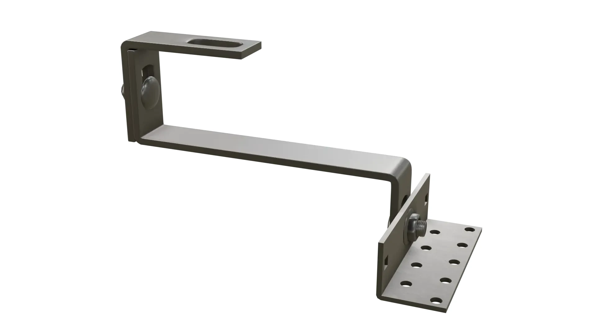 Uchwyt hakowy podwójnie regulowany kątownik 120mm