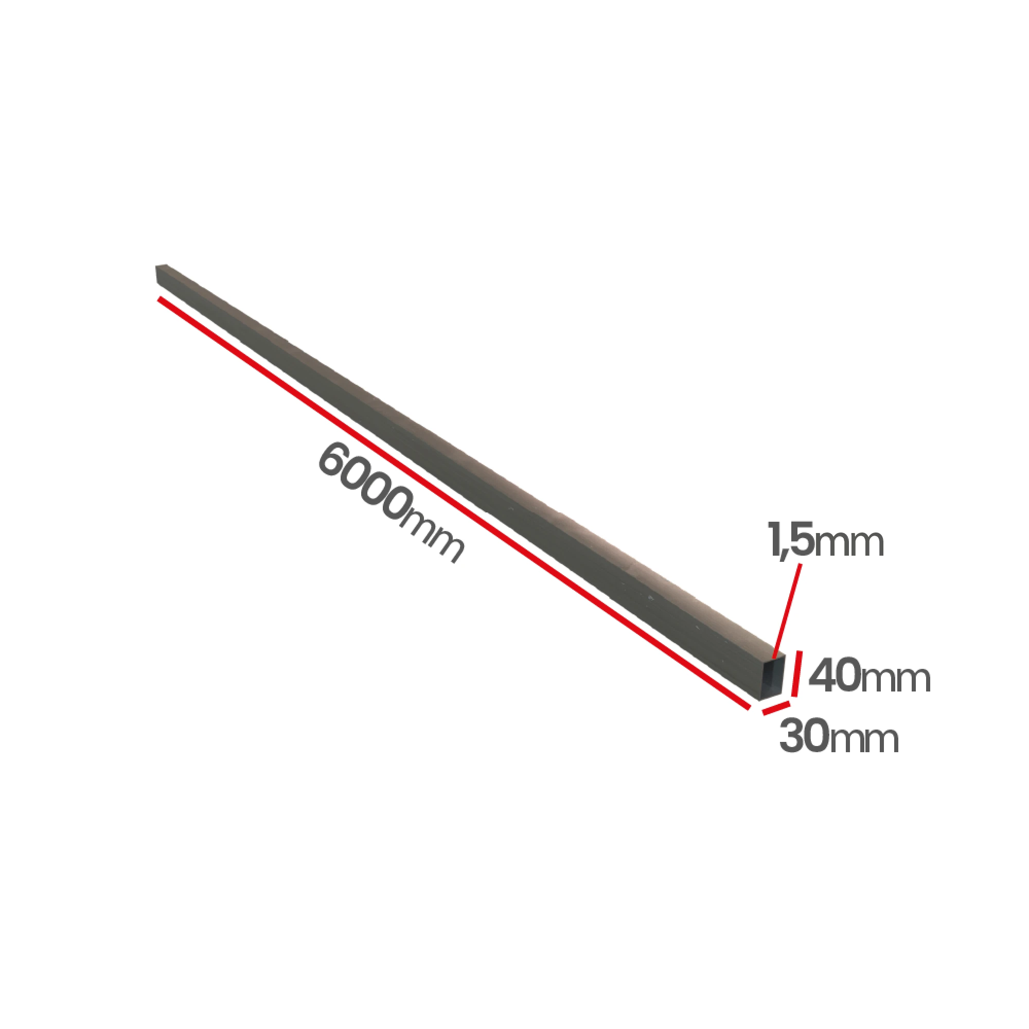 Profil kwasoodporny  0H18N9  40x30x1,5