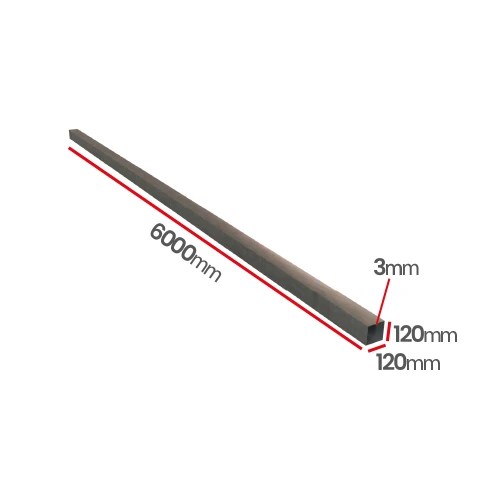 Profil kwasoodporny 0H18N9 120x120x3,0 mm szlif - hurtownia Ulamex