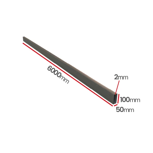 Profil kwasoodporny 0H18N9  100x50x2,0 mm szlif - hurtownia Ulamex