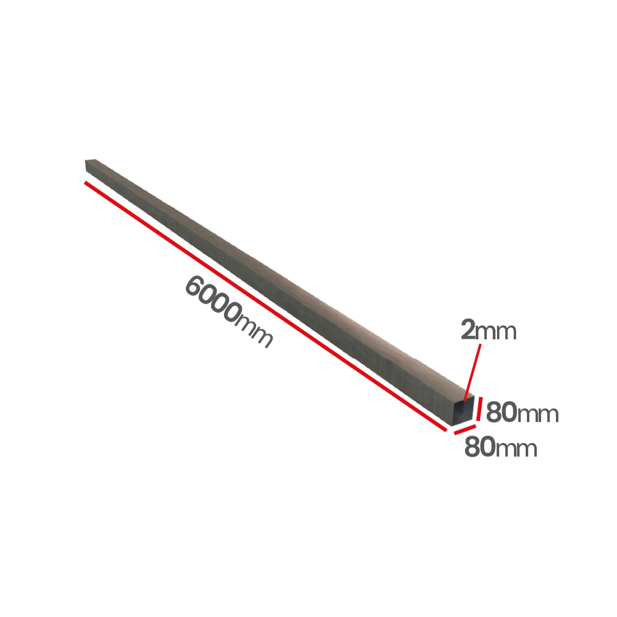 Profil kwasoodporny 0H18N9 80x80x2,0 mm