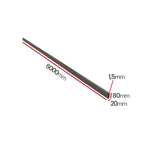 Profil kwasoodporny 0H18N9 80x20x1,5 mm - hurtownia Ulamex