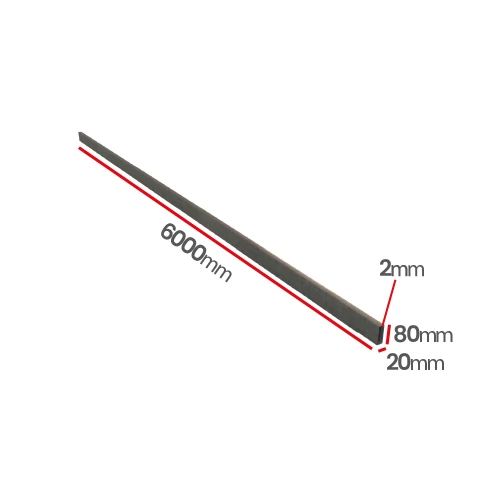 Profil kwasoodporny 0H18N9 80x20x2,0 mm - hurtownia Ulamex