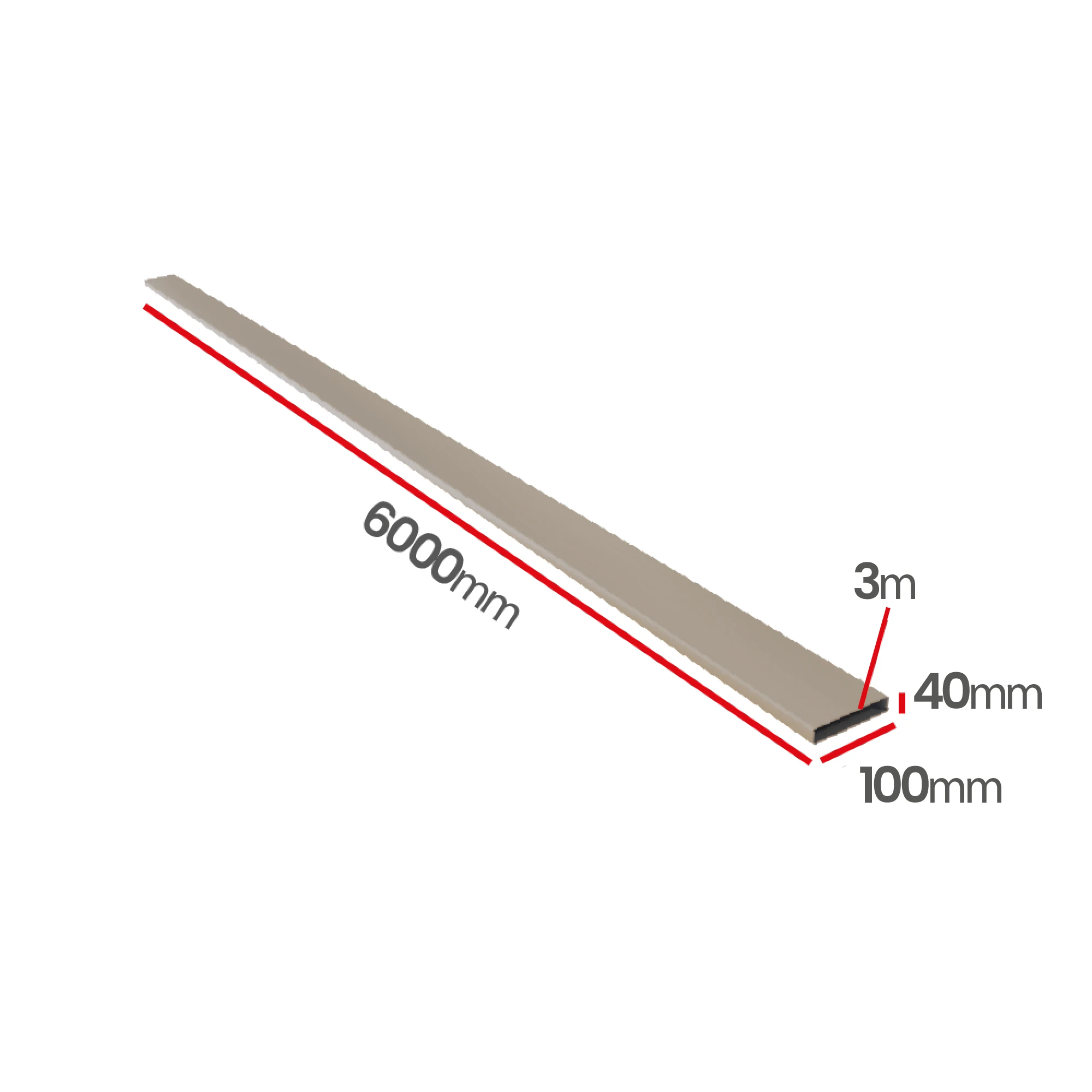 Profil aluminiowy 100x40x3,0  6060