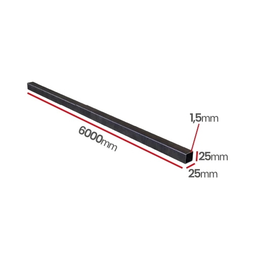 Profil stalowy zamknięty 25x25x1,5 - hurtownia Ulamex