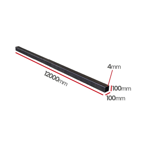 Profil stalowy zamknięty 100x100x4 S355 12mb - hurtownia Ulamex