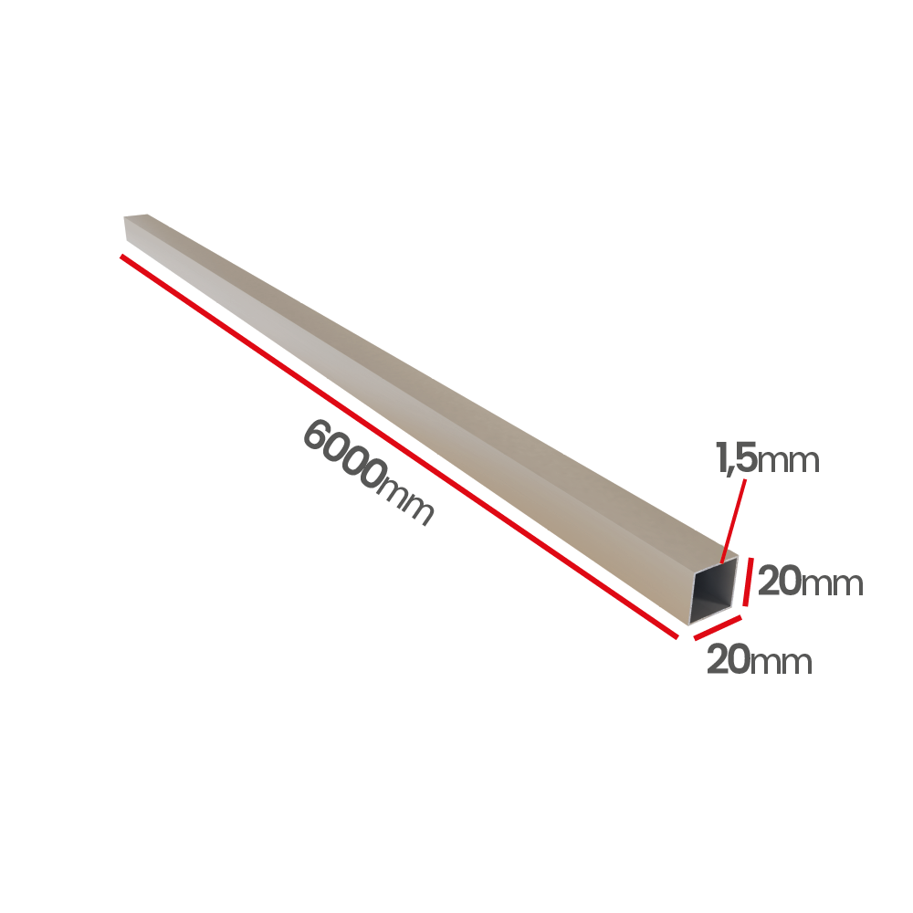 Profil aluminiowy 20x20x1,5   6060 T66