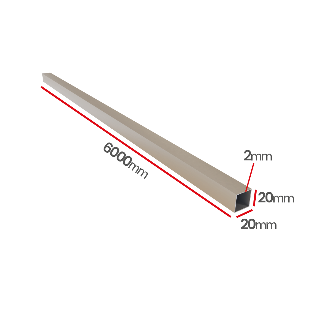 Profil aluminiowy 20x20x2,0   6060 T66