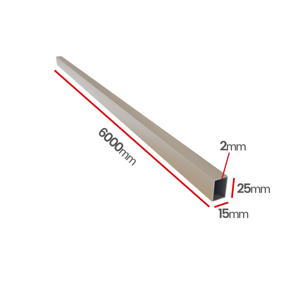 Profil aluminiowy 25x15x2,0   6060 T66
