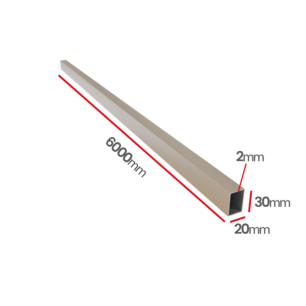 Profil aluminiowy 30x20x2,0   6060 T66