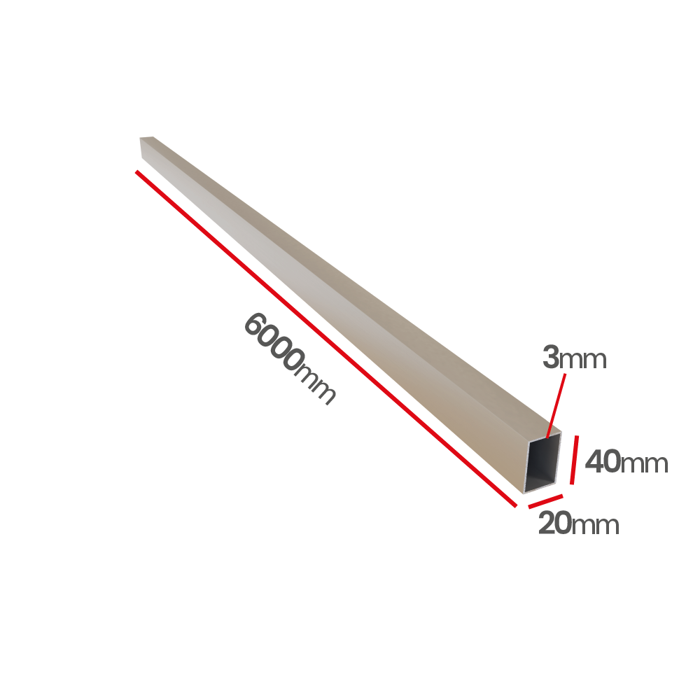 Profil aluminiowy 40x20x3,0   6060 T66