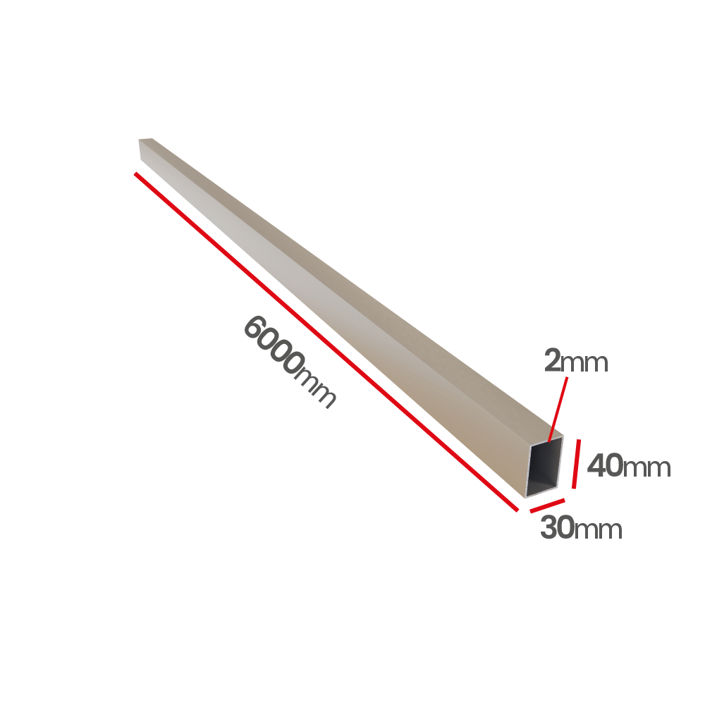 Profil aluminiowy 40x30x2,0   6060 T66