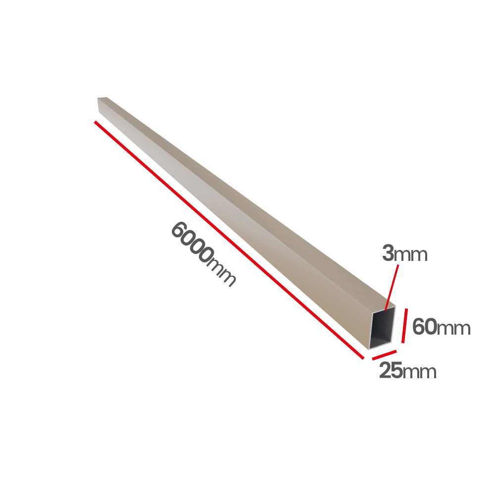Profil aluminiowy 60x25x3,0   6060