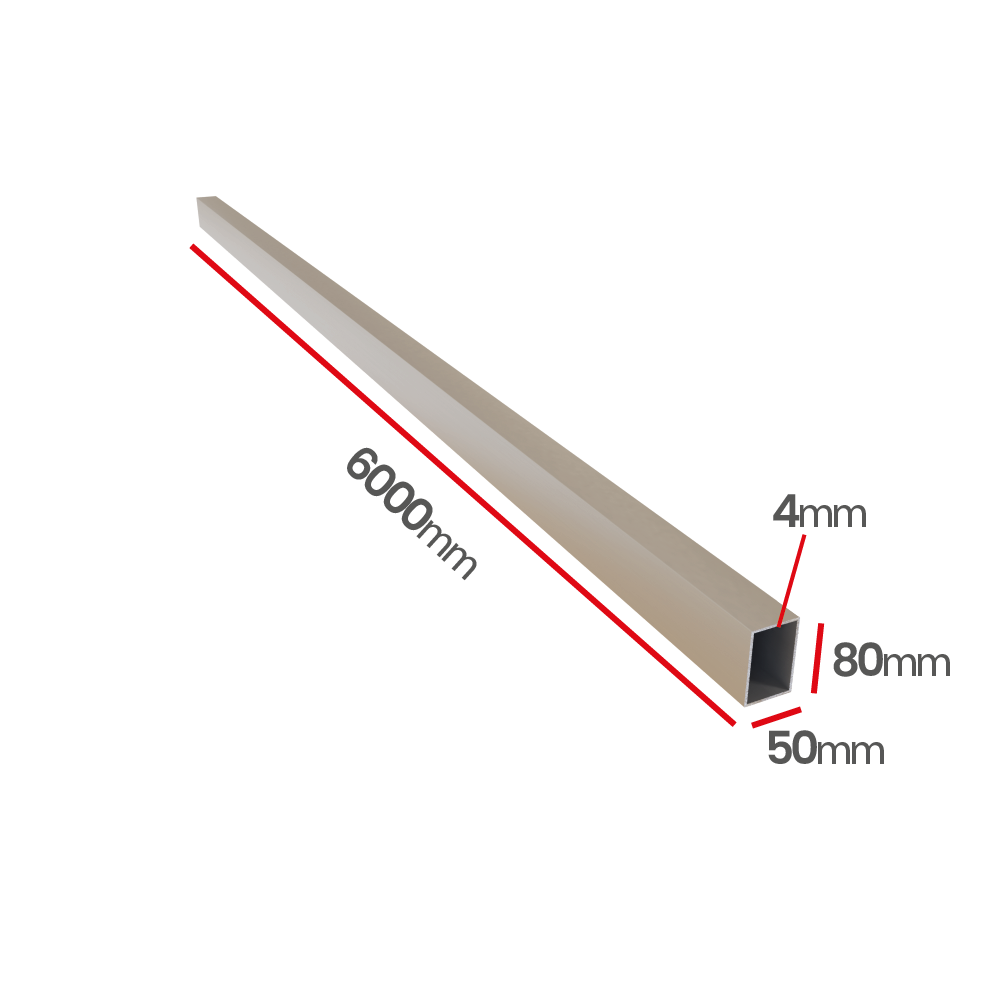 Profil aluminiowy 80x50x4,0   6060 T66