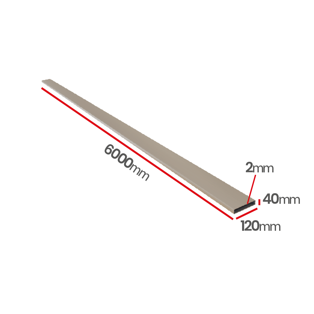 Profil aluminiowy 120x40x2,0   6060 T66