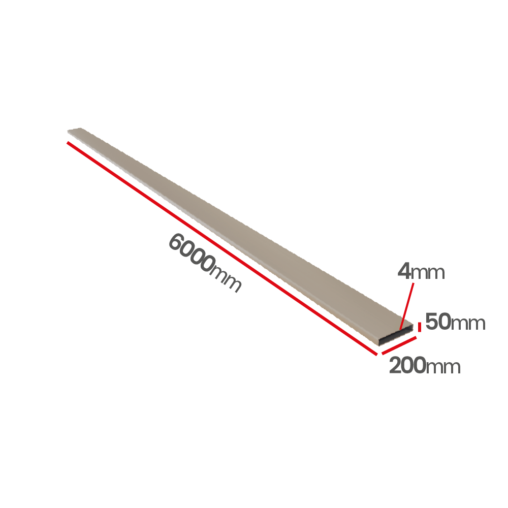 Profil aluminiowy 200x50x4,0   6060 T66