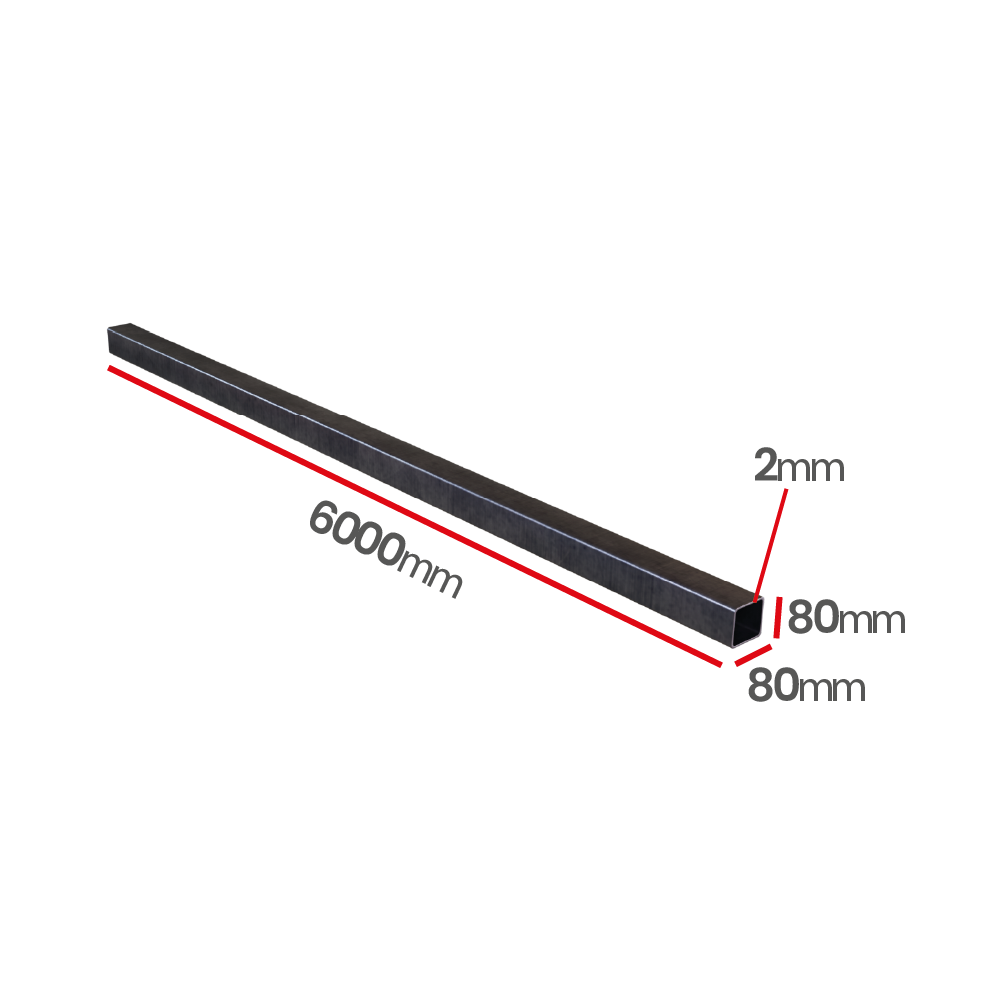 Profil stalowy zamknięty 80x80x2