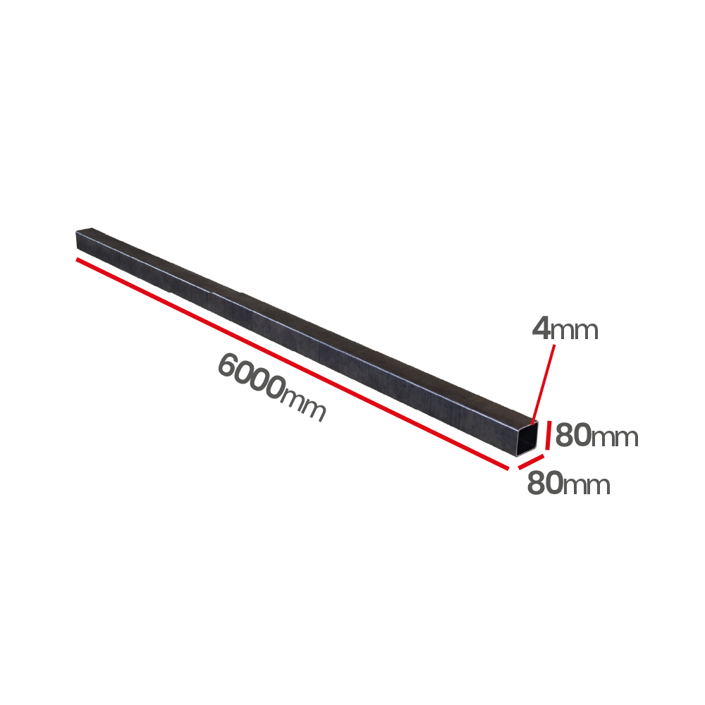 Profil stalowy zamknięty 80x80x4
