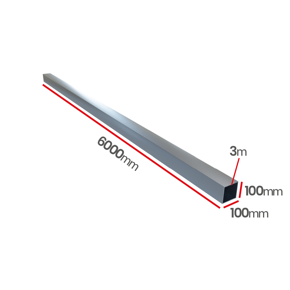 Profil ocynk. 100x100x3,0X6000   napylony