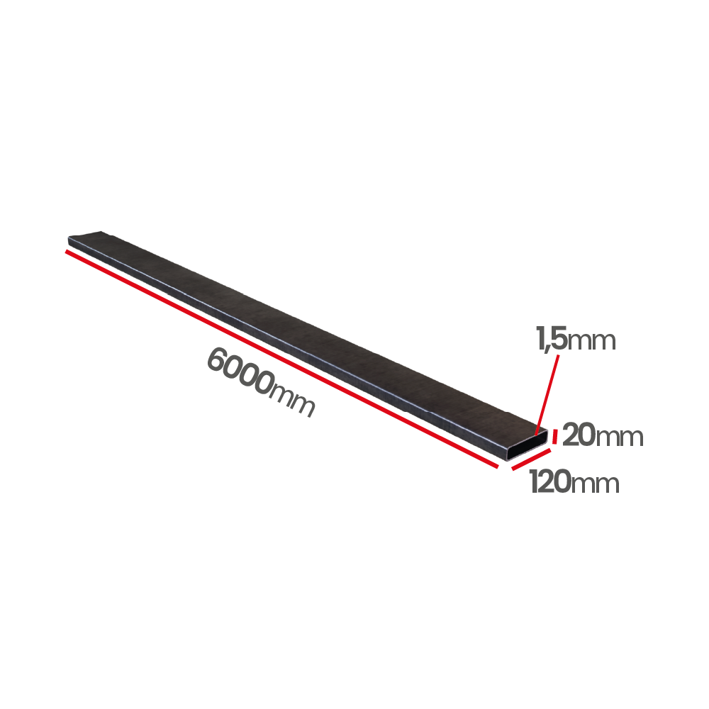 Profil stalowy zamknięty 120x20x1,5