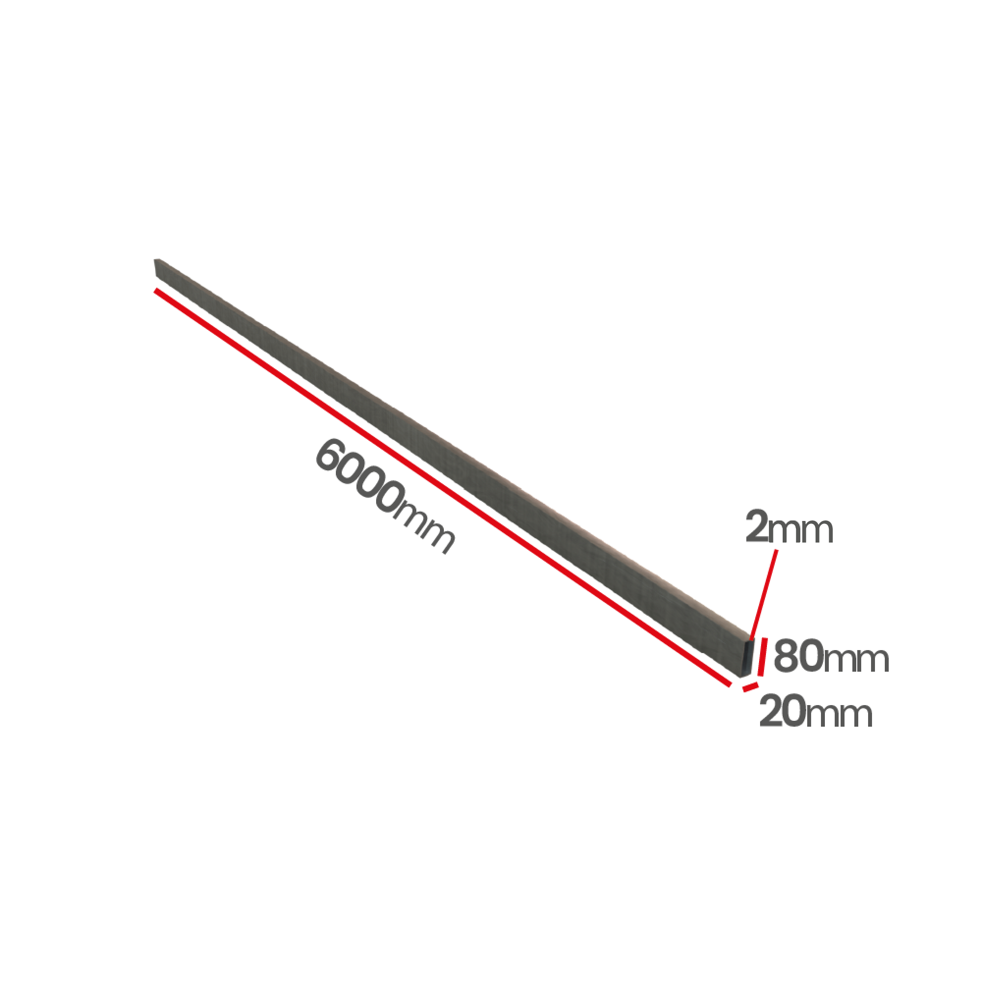 Profil kwasoodporny 0H18N9  80x20x2 mm poler