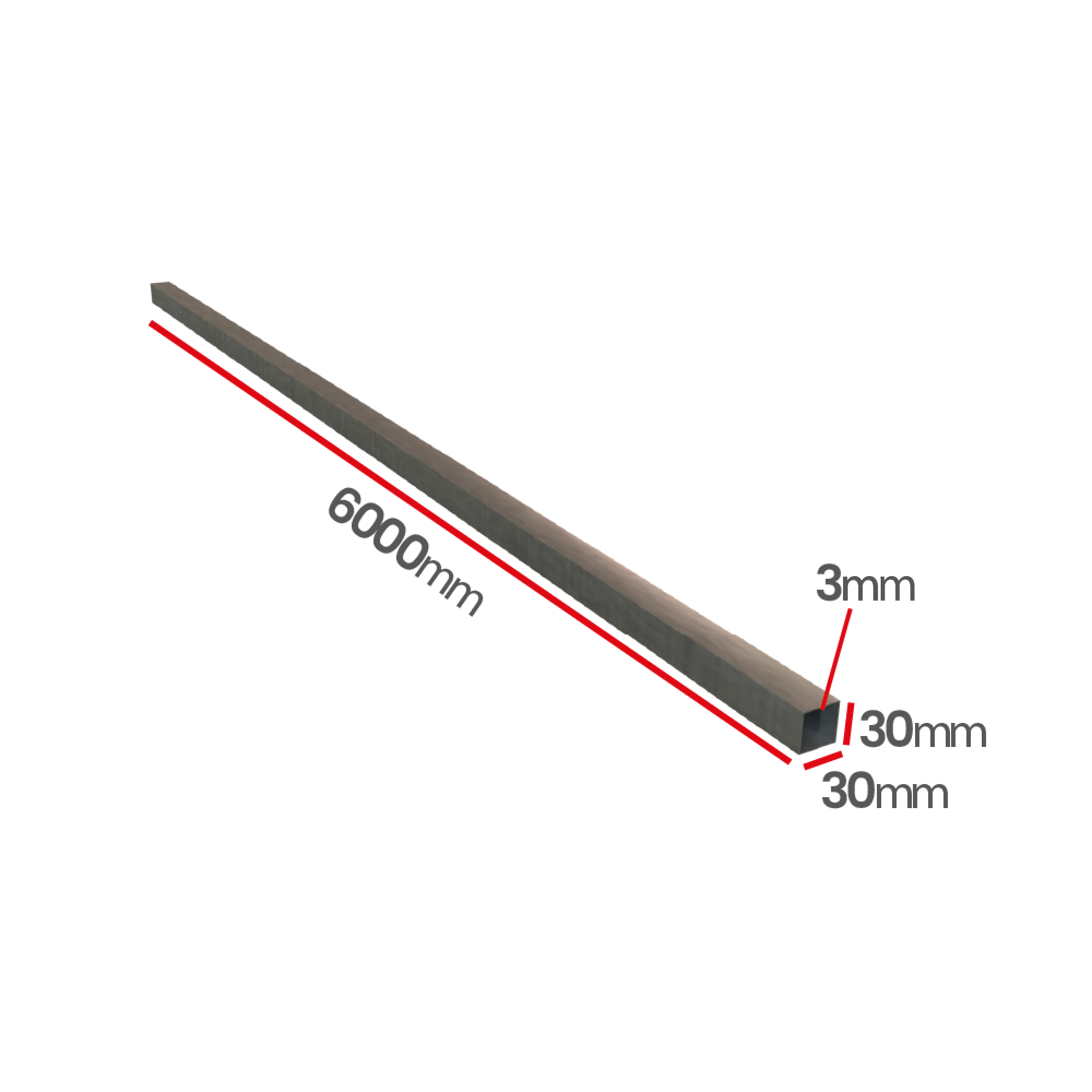 Profil kwasoodporny 0H18N9 30x30x3,0 mm surowy