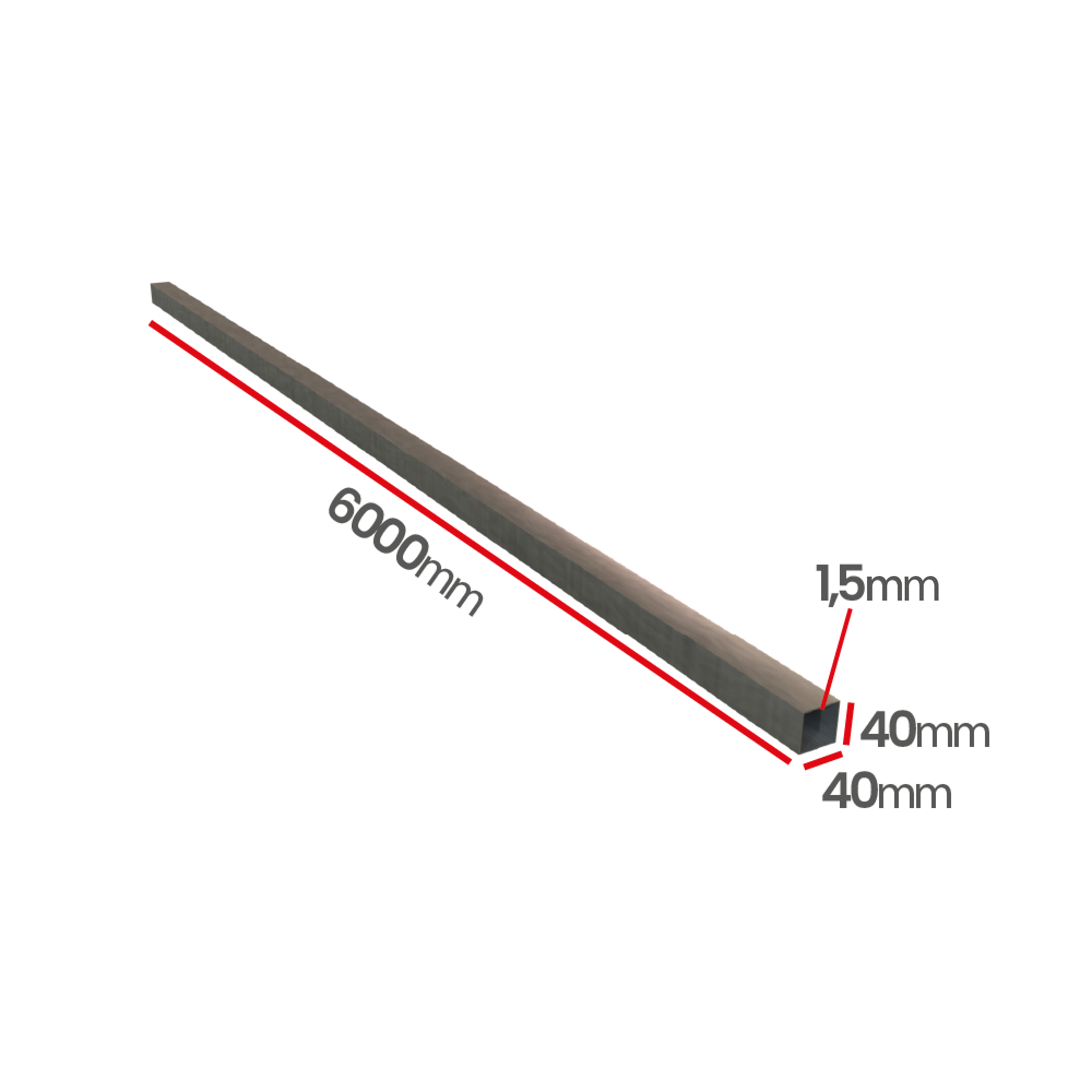Profil kwasoodporny 0H18N9 40x40x1,5 mm szlif