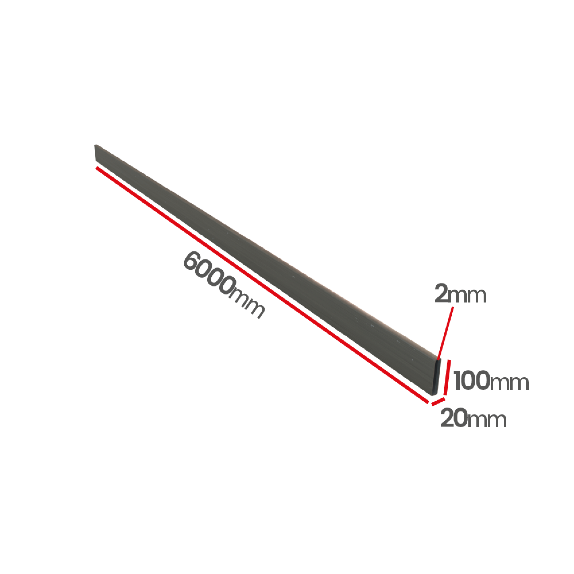 Profil kwasoodporny  0H18N9  100x20x2  surowy