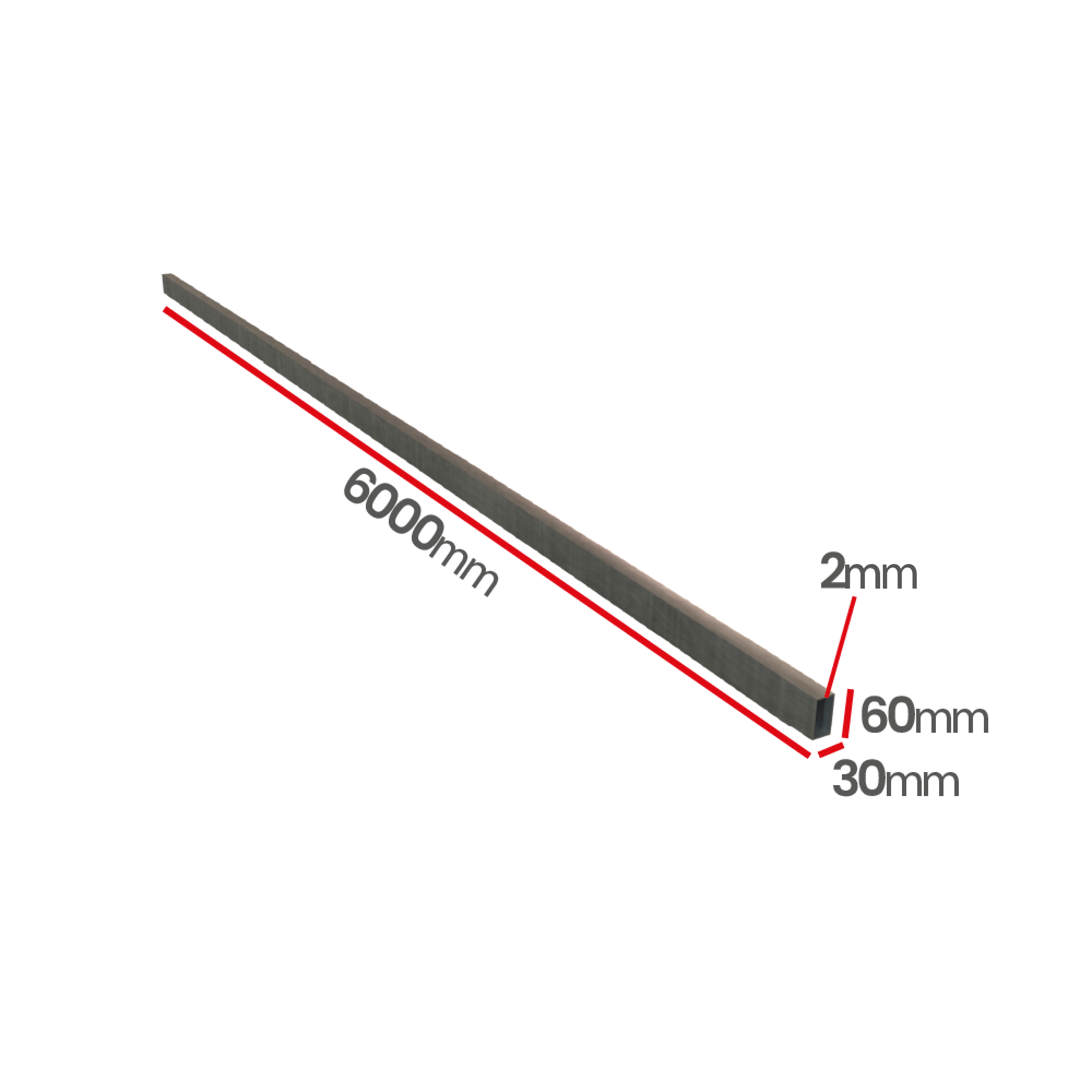 Profil kwasoodporny 1.4301  60x30x2,0  poler