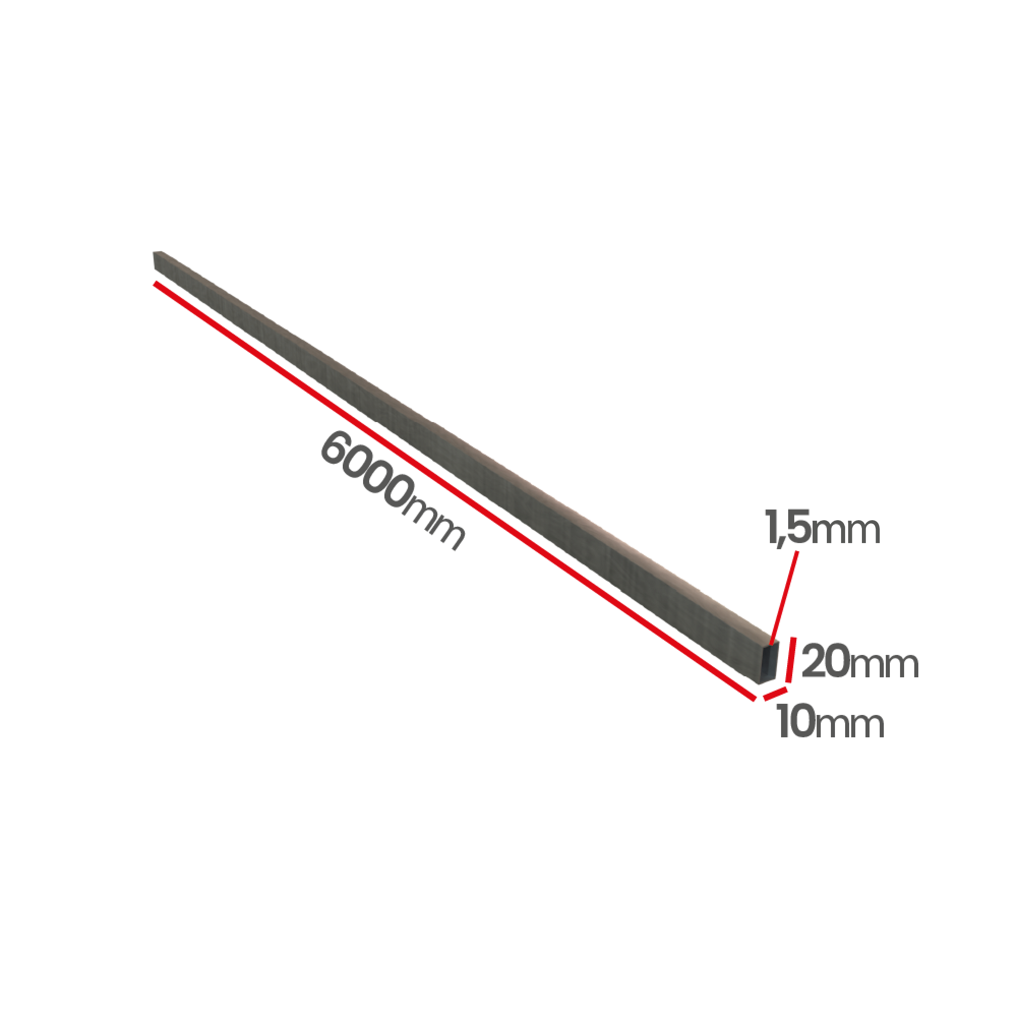 Profil kwasoodporny 20x10x1,5   0H18N9    poler