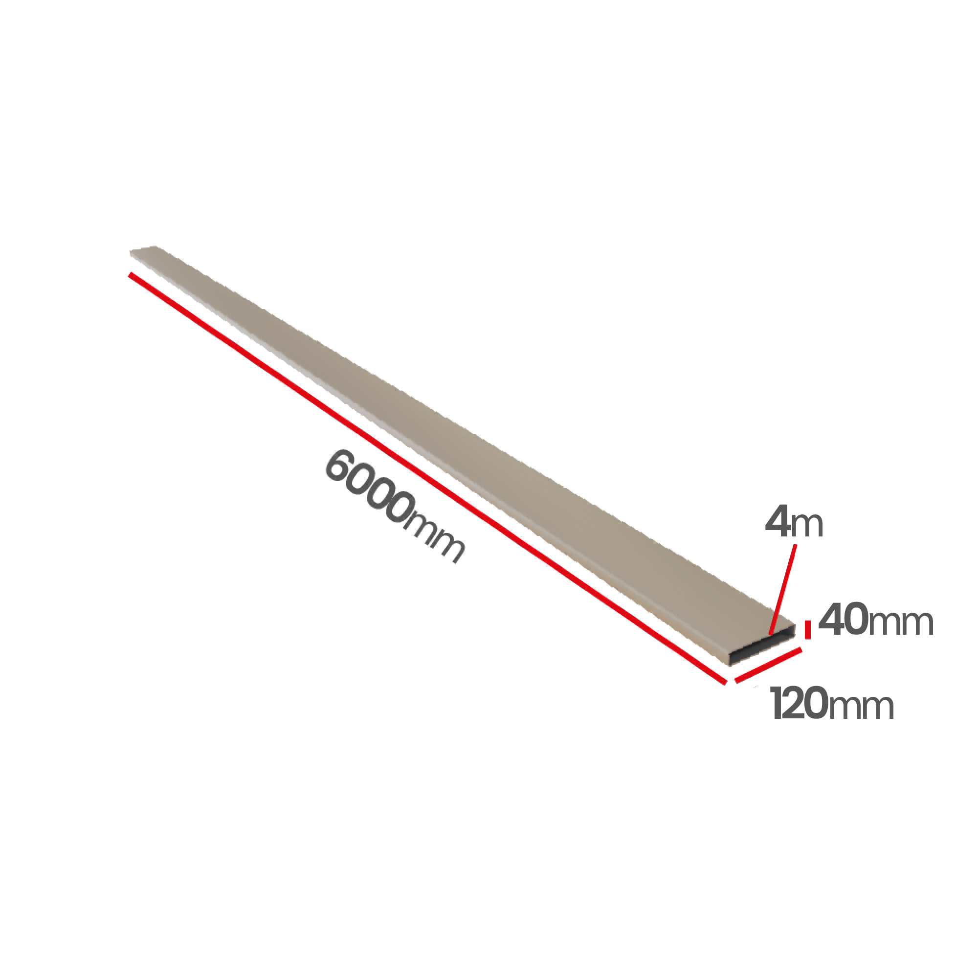 Profil aluminiowy 120x40x4,0   6060 T66