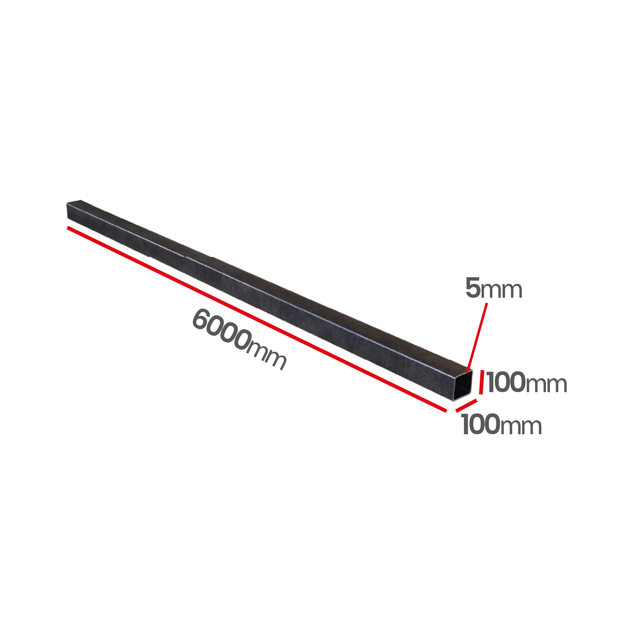 Profil stalowy zamknięty 100x100x5