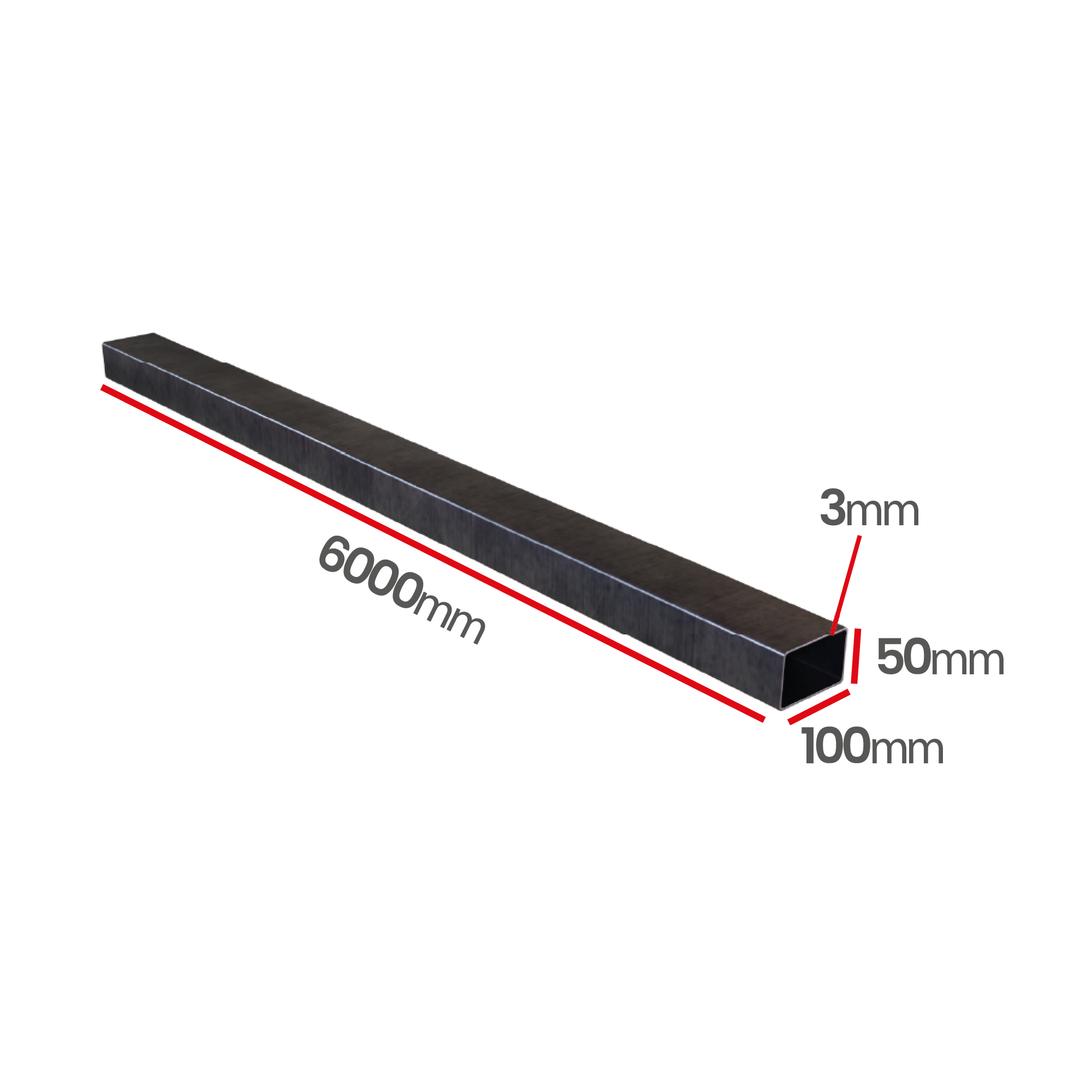 Profil stalowy zamknięty 100x50x3